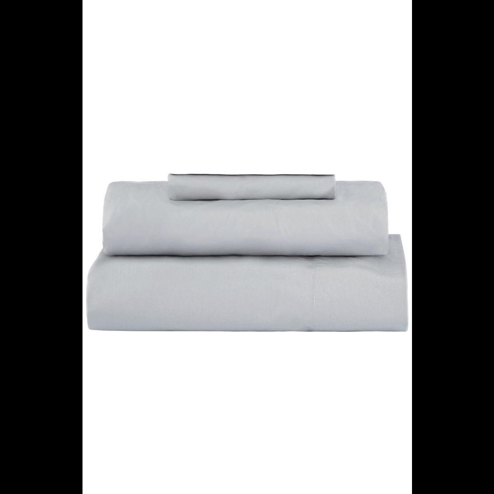 Bokser Home 100% Long Staple Cotton Percale Bed Sheets Set Pebble Grey